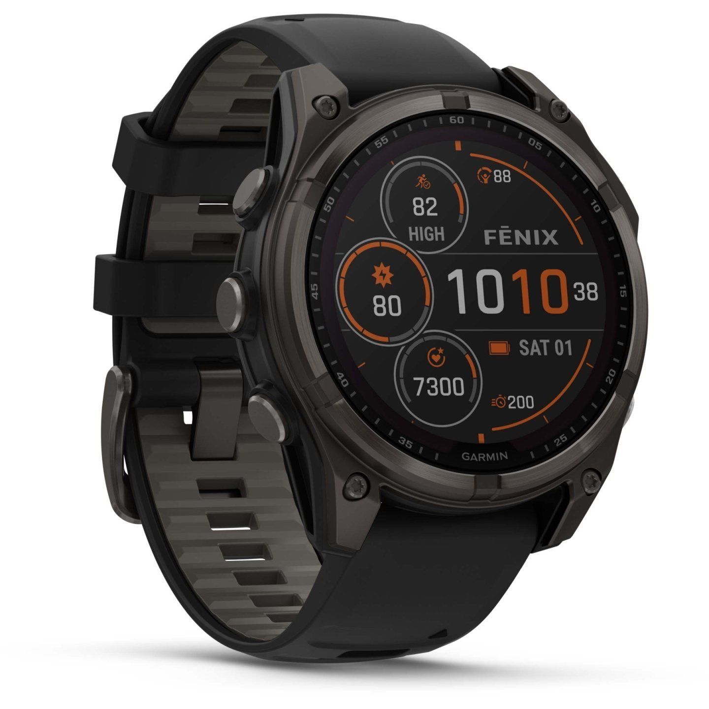 Garmin fenix 8 Sapphire Solar GPS Smartwatch - 47mm - Graphit/Carbon Gray Titan DLC